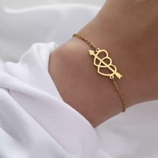 Bracelet coeurs acier inoxydable