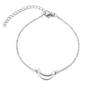 Bracelet lune acier inoxydable