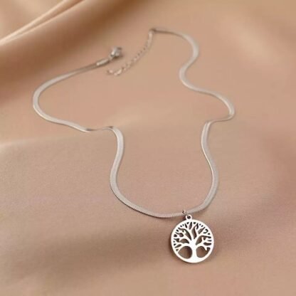 Collier arbre de vie acier inoxydable