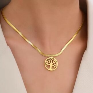 Collier arbre de vie acier inoxydable