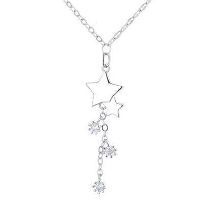 Collier court etoiles argent