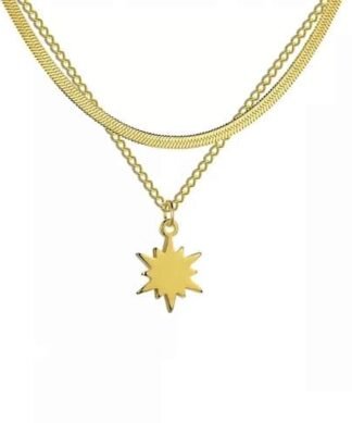 Collier deux rangs étoile du nord