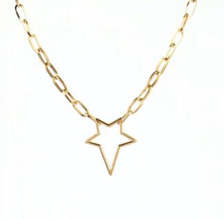 Collier etoile gros maillon