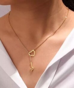 Collier lariat coeur