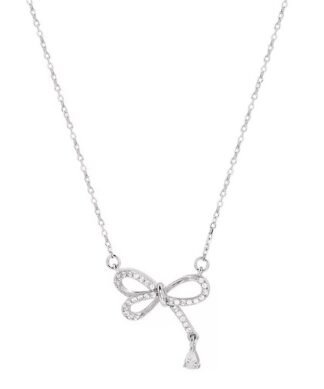 Collier noeud oxyde de zirconium