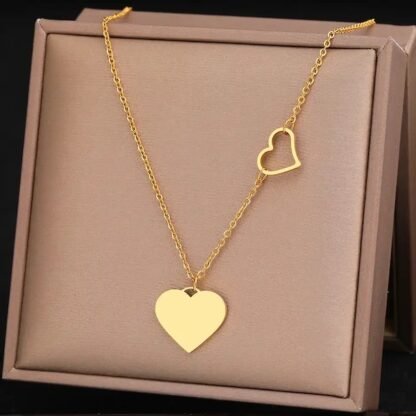 Collier pendentif coeur tendance