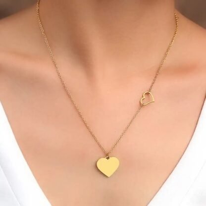 Collier pendentif coeur tendance