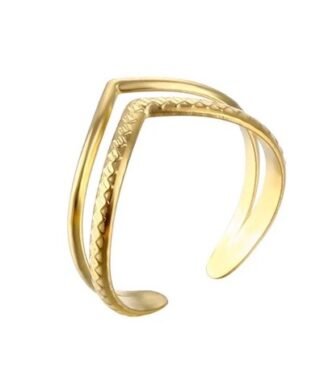 Bague double rang original