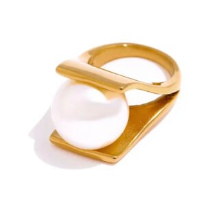 bague femme perle tendance