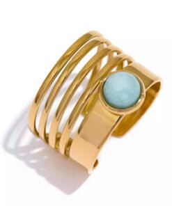 Bague femme pierre bleue