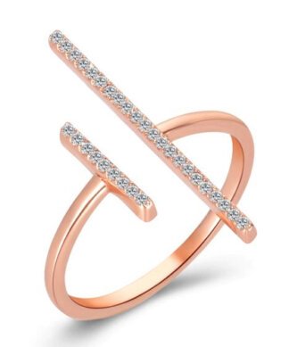 bague jonc or rose