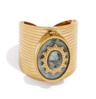 bague large pierre