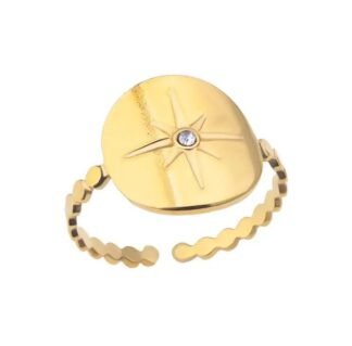bague medaille etoile