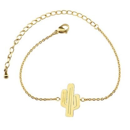 bracelet cactus acier inoxydable