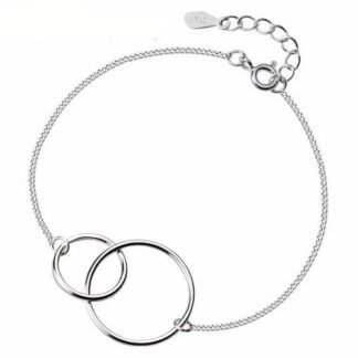 Bracelet cercles entrelaces argent pas cher