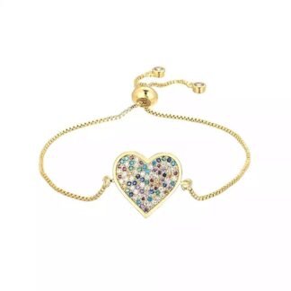 bracelet coeur cristaux