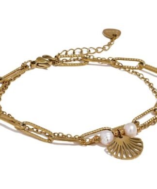 bracelet coquillage acier inoxydable