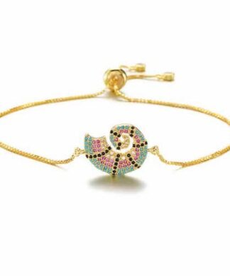 bracelet coquillage zircon multicolore
