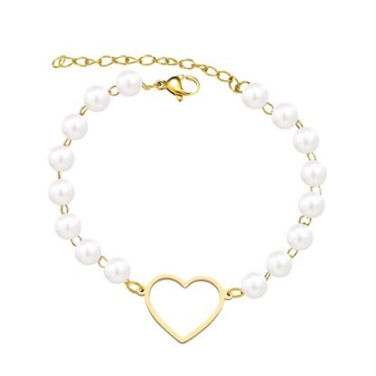 Bracelet coeur perles