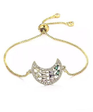 Bracelet demi lune cristaux