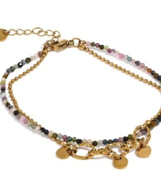 bracelet deux chaines tendance