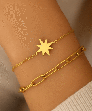 bracelet avec pendentif étoile du nord pour femme