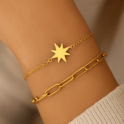 bracelet avec pendentif étoile du nord pour femme