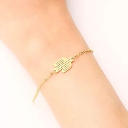 bracelet femme cactus acier inoxydable