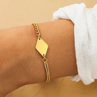 bracelet femme losange