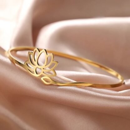 Bracelet jonc lotus – Image 2