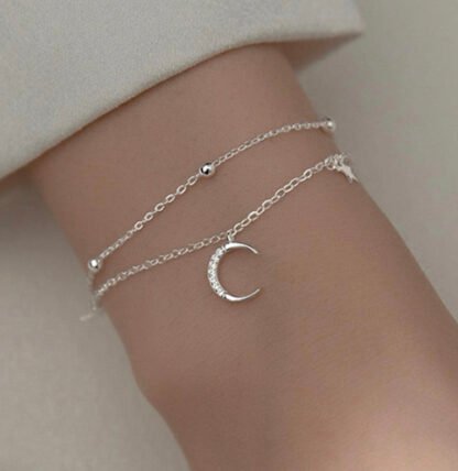 bracelet femme lune argent