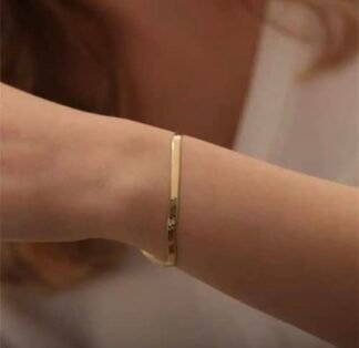 Bracelet maille plate acier inoxydable