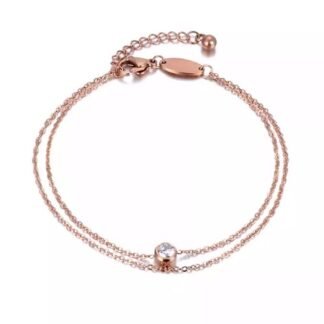 bracelet minimaliste or rose