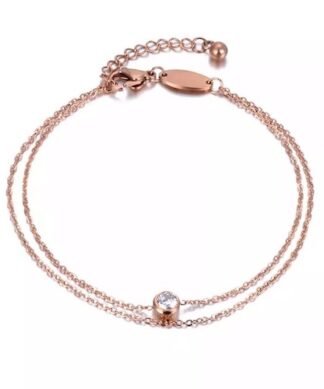 bracelet minimaliste or rose