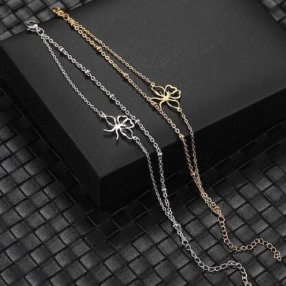 Bracelet multirangs fleur – Image 2