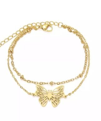 Bracelet multirangs papillon