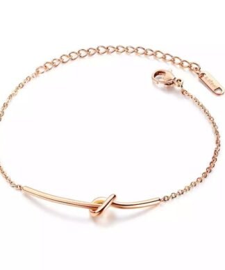 bracelet noeud or rose