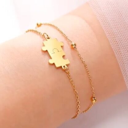 Bracelet puzzle acier inoxydable