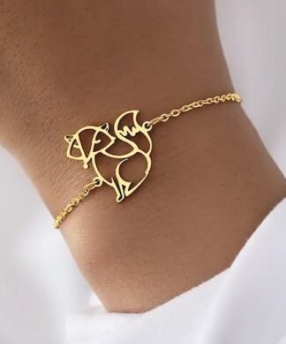 Bracelet renard acier inoxydable