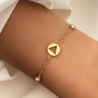 Bracelet triangle acier inoxydable