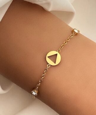 Bracelet triangle acier inoxydable