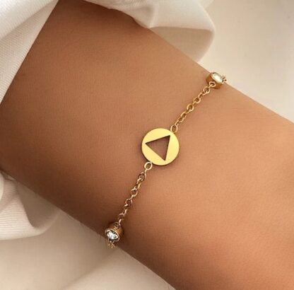 Bracelet triangle acier inoxydable