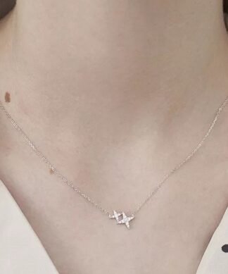 collier argent etoiles