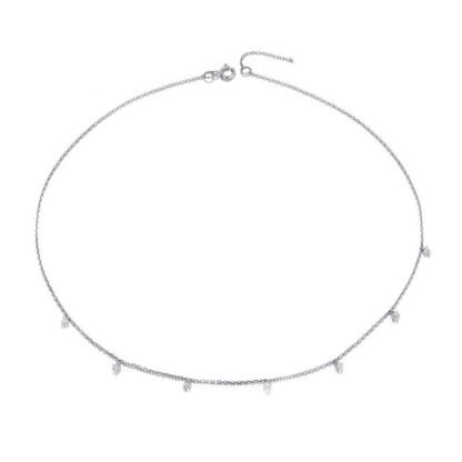collier argent pampilles