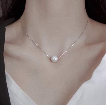 Collier argent perle