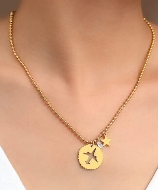 Collier femme avion
