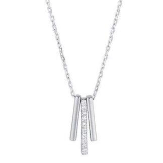 collier barre argent