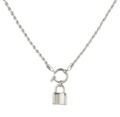 collier femme cadenas