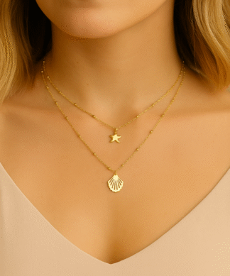 collier avec pendentif coquillage pour femme
