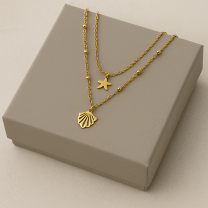 Collier coquillage en acier inoxydable – Image 2